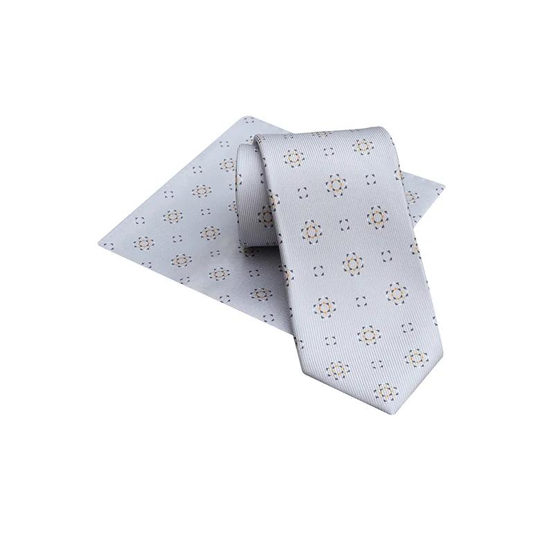 Cravat and pocket square set CROATA 7 Classic Limited edition Other Light grey  Silk 100%  