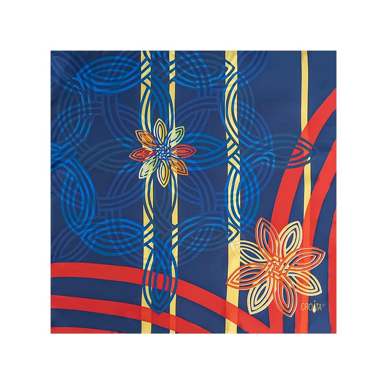 Small scarf CROATA Thematic  Braiding Dark blue  Silk 100%  