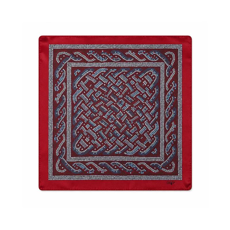 Small scarf CROATA Thematic  Euphrasiana Red  Silk 100%  