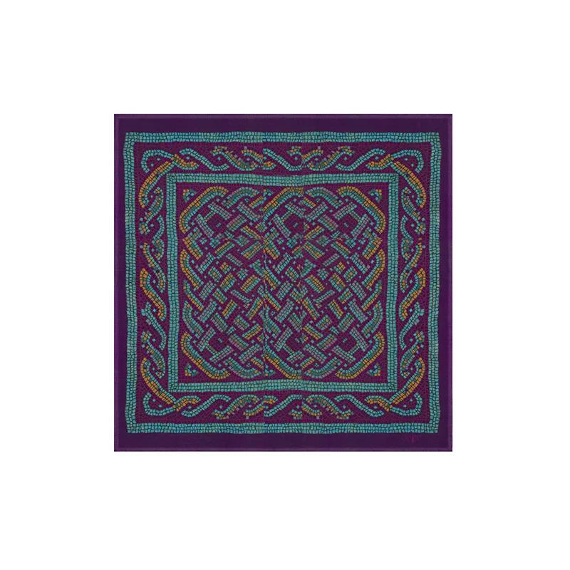 Small scarf CROATA Thematic  Euphrasiana Purple  Silk 100%  