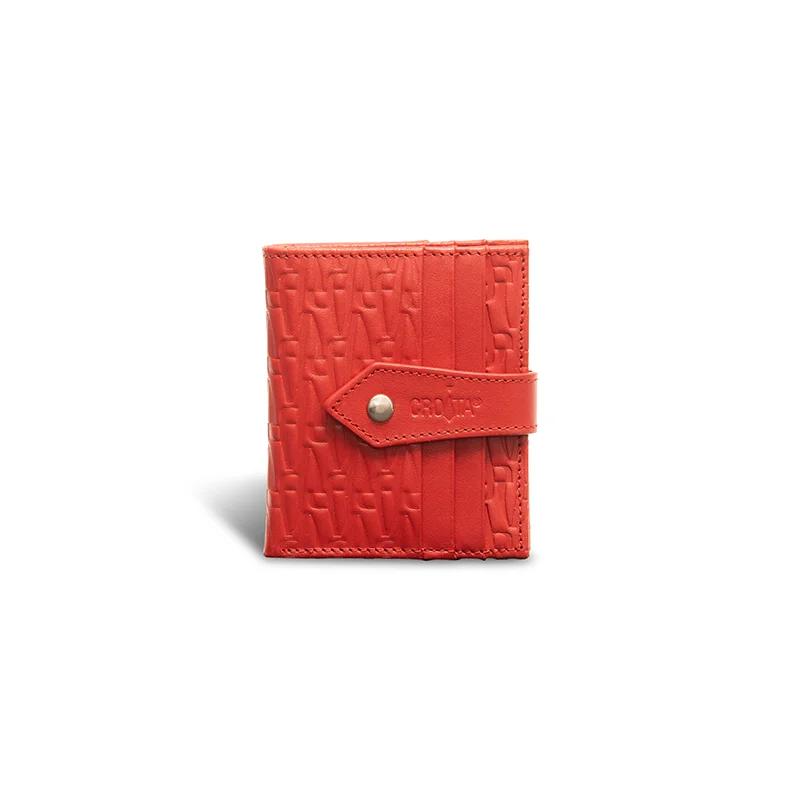 Wallet CROATA Thematic Thematic Glagolitic alphabet Red  Leather 100%  