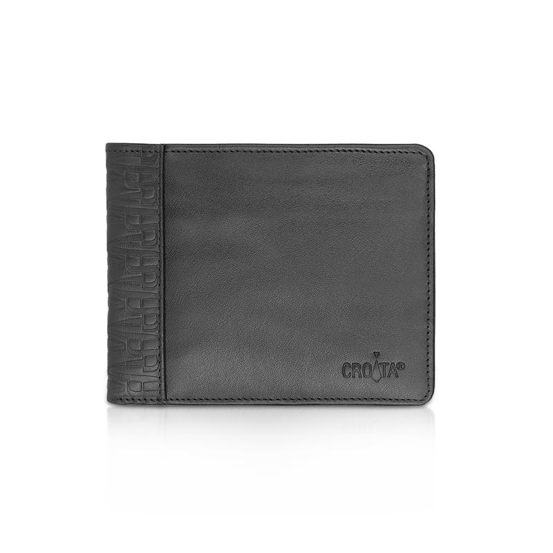 Wallet CROATA Elementum Thematic Thematic Glagolitic alphabet Black  Leather 100%  