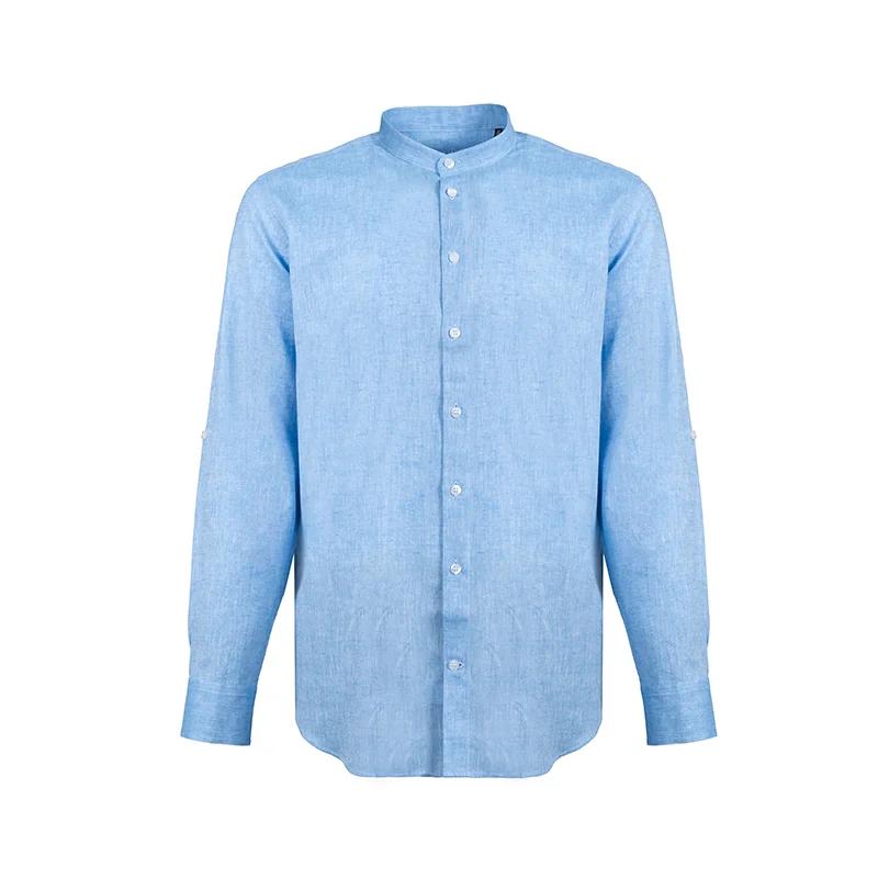 Dress shirt CROATA Brioni NC Classic Slim Lines Blue  Cotton 100%  Long sleeve