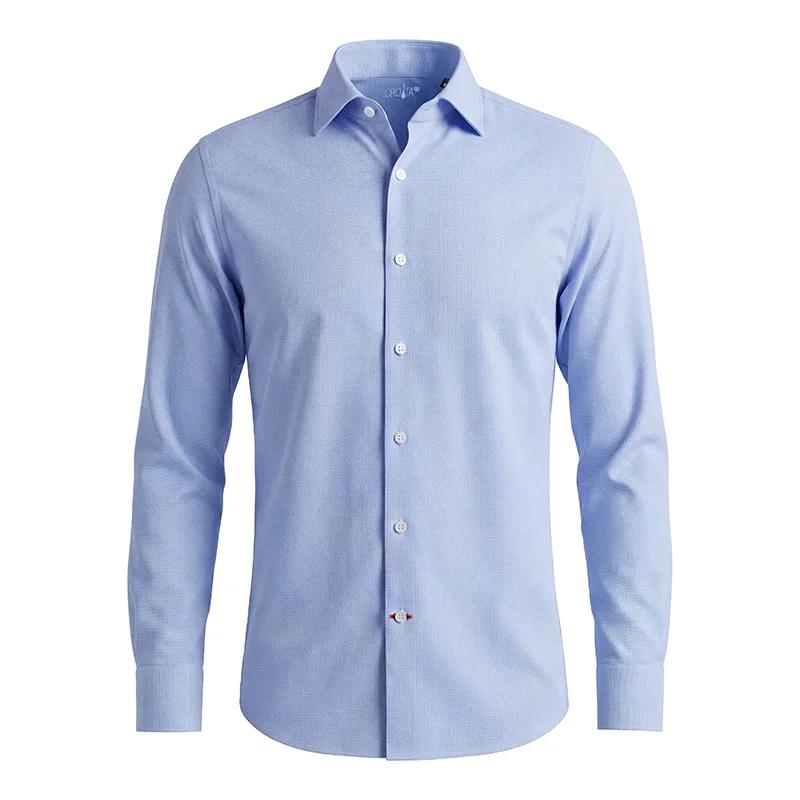 Dress shirt CROATA Brioni NC Classic  Ovals Light blue    