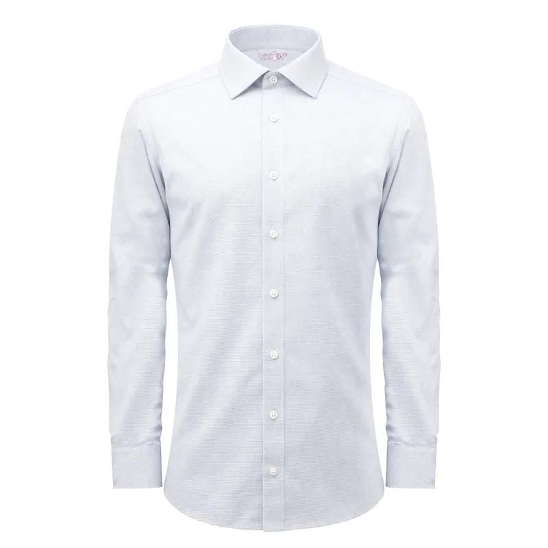Dress shirt CROATA Brioni NC Classic Slim Solid textured White  Cotton 100%  Long sleeve