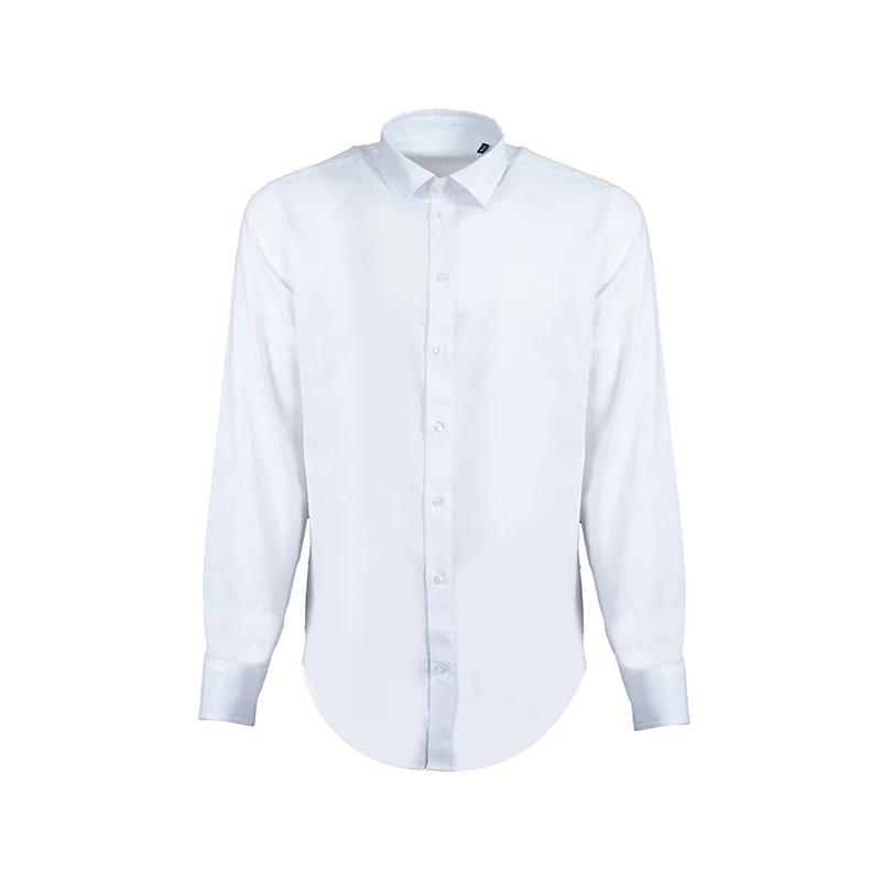 Dress shirt CROATA  Brijuni linen  Classic Tailored Lines Dark blue  Linen 55%, Cotton 45%  Sleeve 3/4