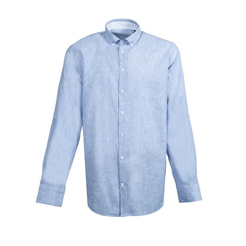 Dress shirt CROATA  Brijuni linen  Classic Tailored Solid White  Linen 55%, Cotton 45%  Long sleeve