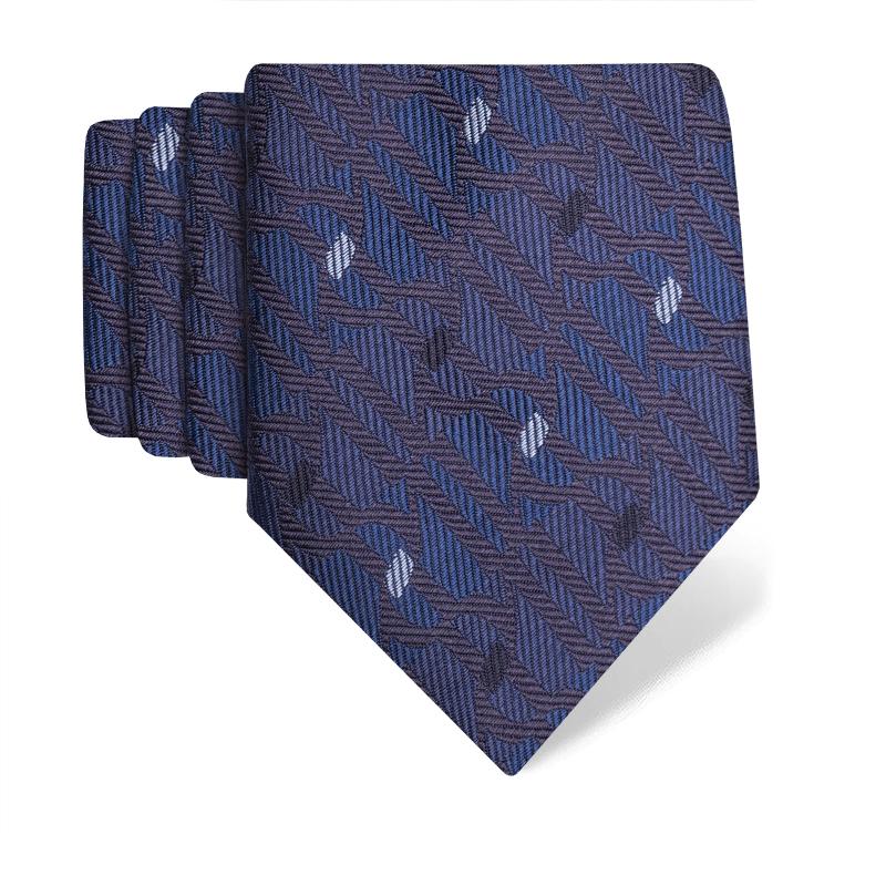 Cravat CROATA Brijuni Thematic Glagolitic alphabet Petroleum grey Silk 100%