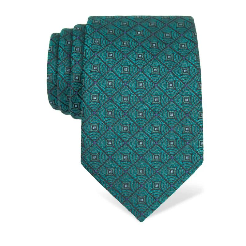 Cravat CROATA Brijuni Classic Ovals Green Silk 100%