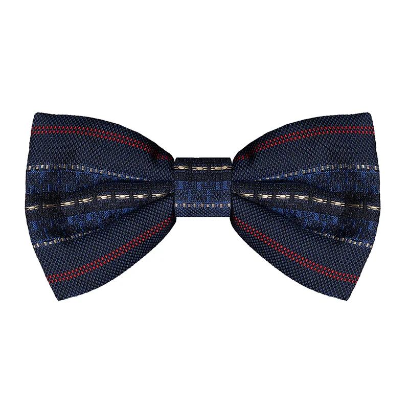 Bow tie CROATA AuHRum Thematic Pre-tied bow tie Glagolitic alphabet Dark blue  Silk 95%, Metalized fiber (gold)5%