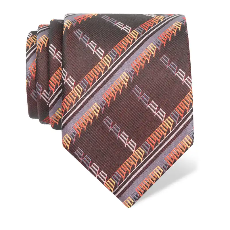 Cravat CROATA Thematic  Glagolitic alphabet Wine red  Silk 100%  