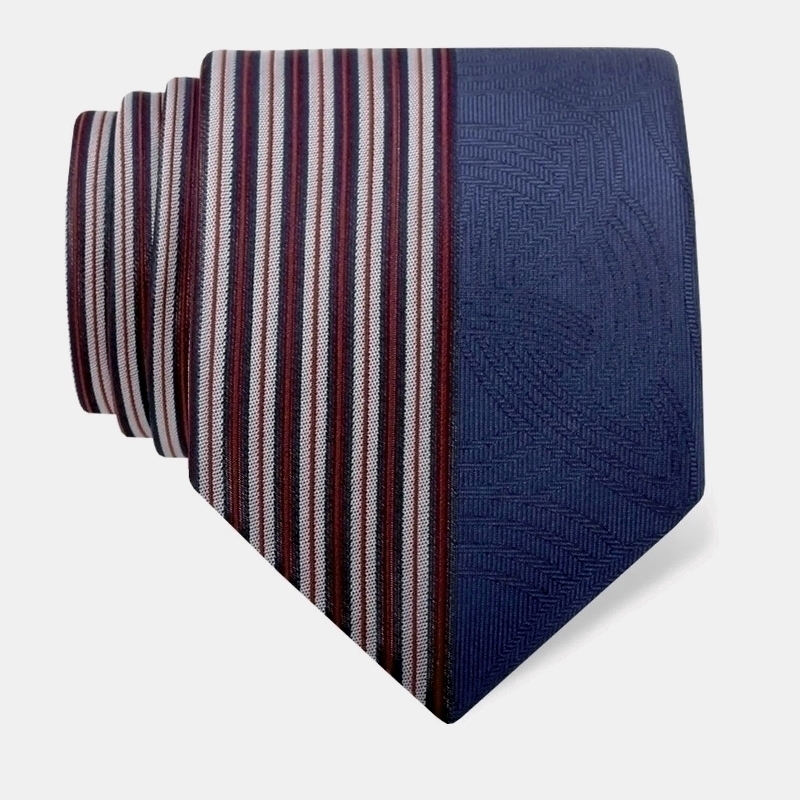 Cravat CROATA Thematic  Braiding Blue  Silk 100%  