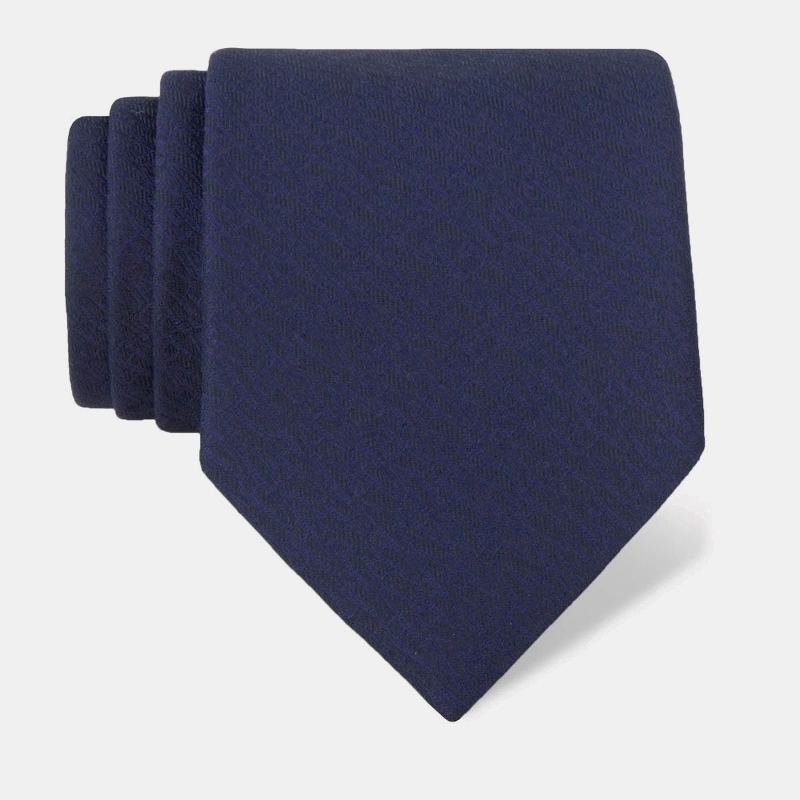 Cravat CROATA Thematic  Glagolitic alphabet Dark blue  Silk 100%  