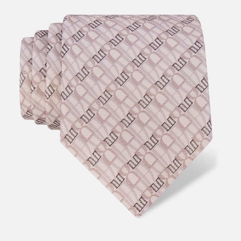 Cravat CROATA Clasicum Thematic  Glagolitic alphabet Beige  Silk 100%  