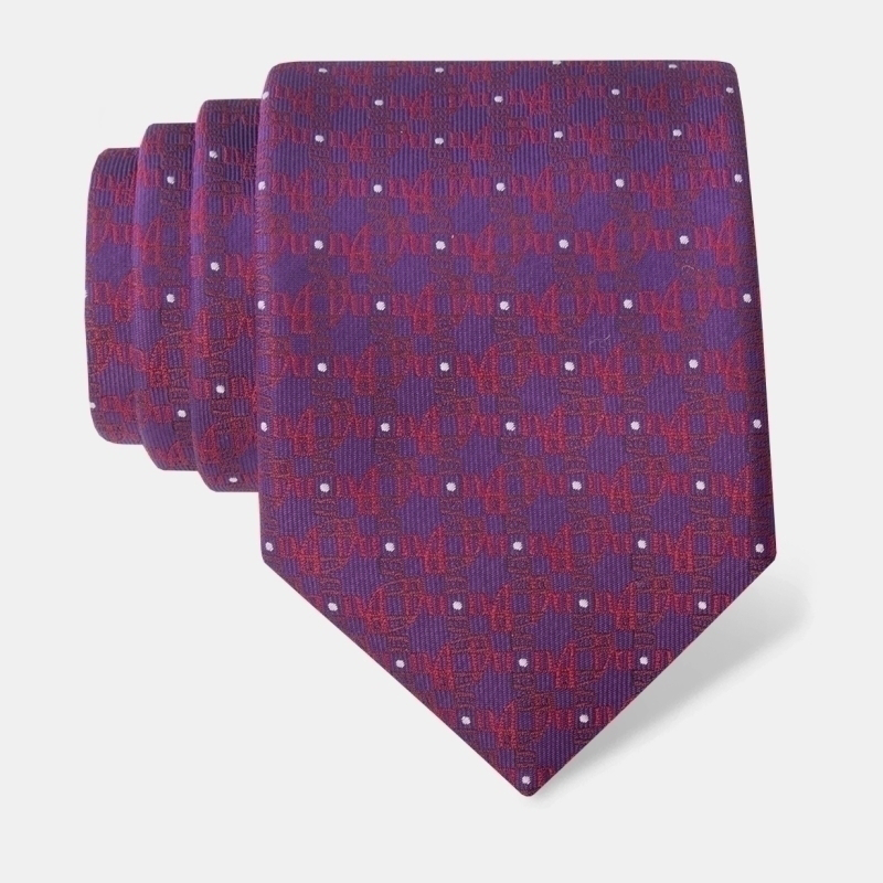 Cravat CROATA Clasicum Thematic  Glagolitic alphabet Blue  Silk 100%  