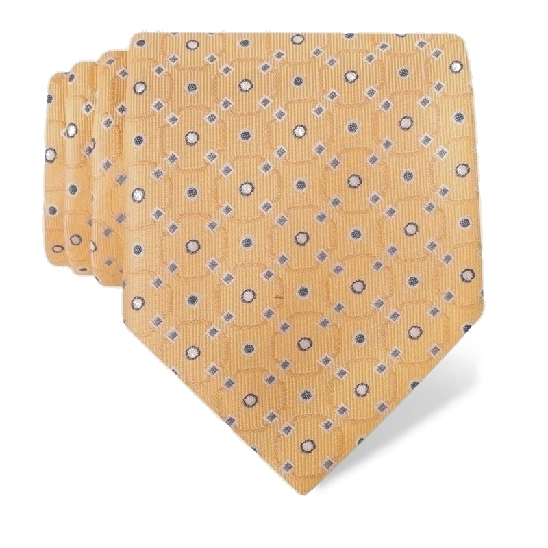 Cravat CROATA Thematic  Zagreb cathedral Yellow  Silk 100%  