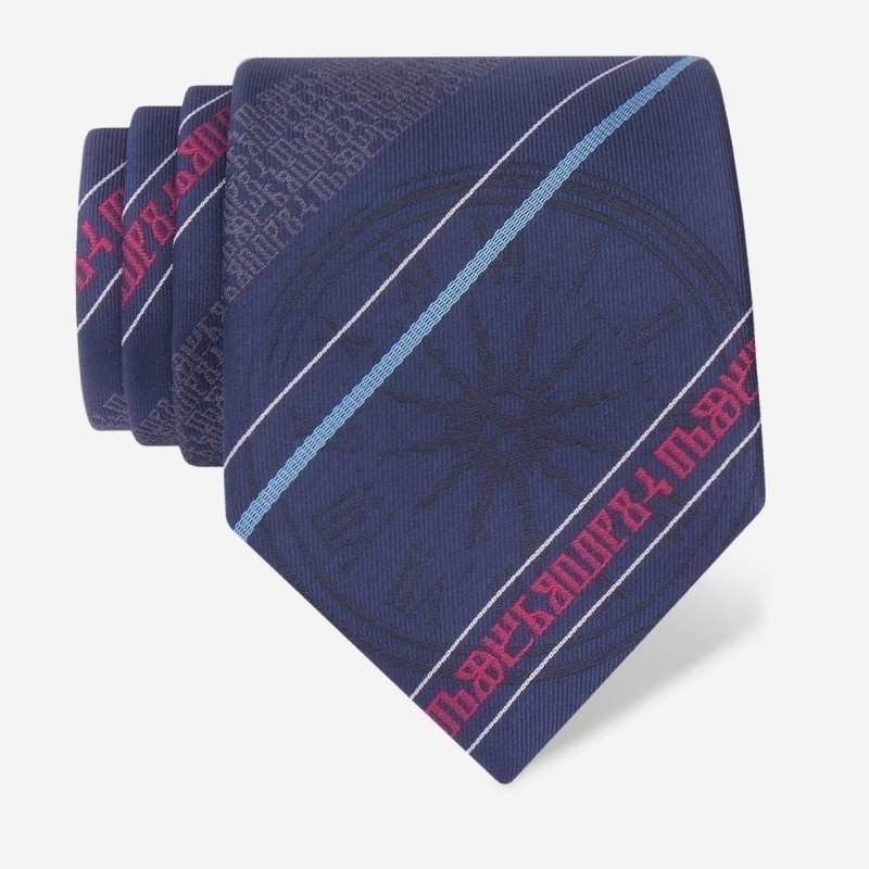 Cravat CROATA Thematic  Dubrovnik Dark blue  Silk 100%  