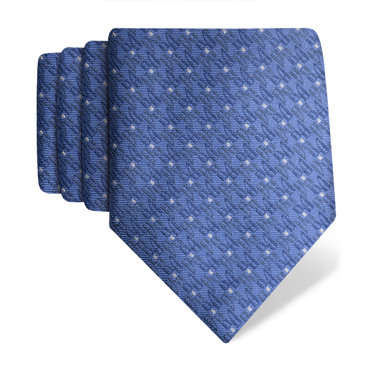 Cravat CROATA Thematic  Glagolitic alphabet Blue  Silk 100%  