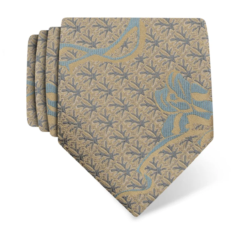 Cravat CROATA Thematic  Secession Yellow  Silk 100%  