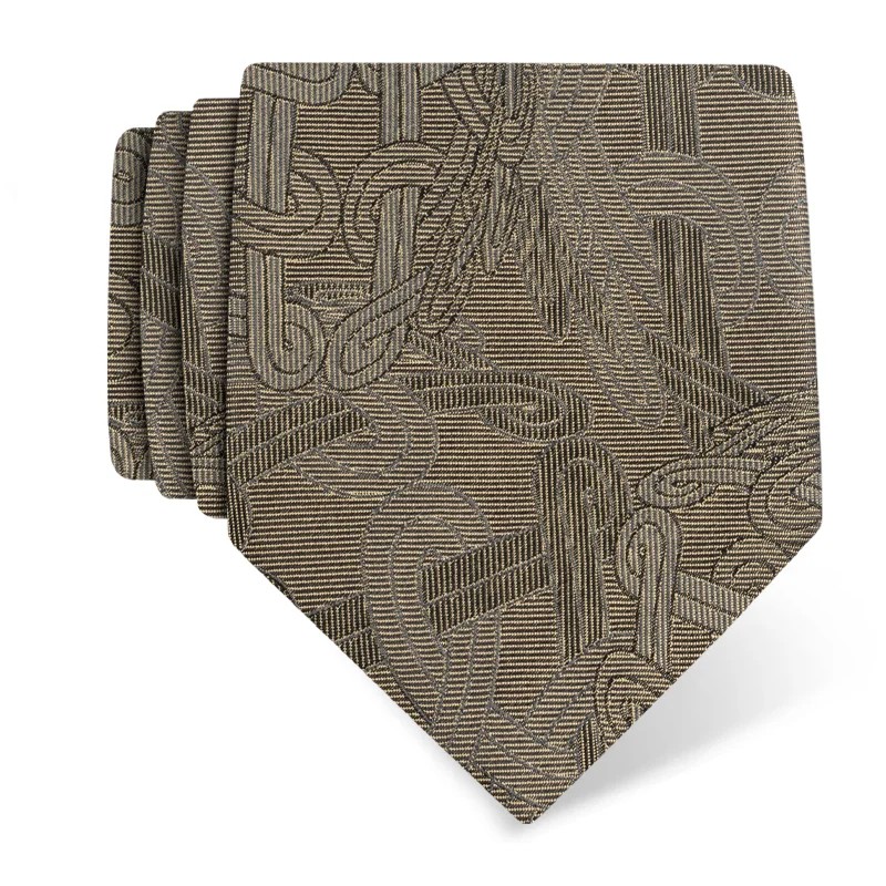 Cravat CROATA Thematic  Braiding Beige  Silk 100%  