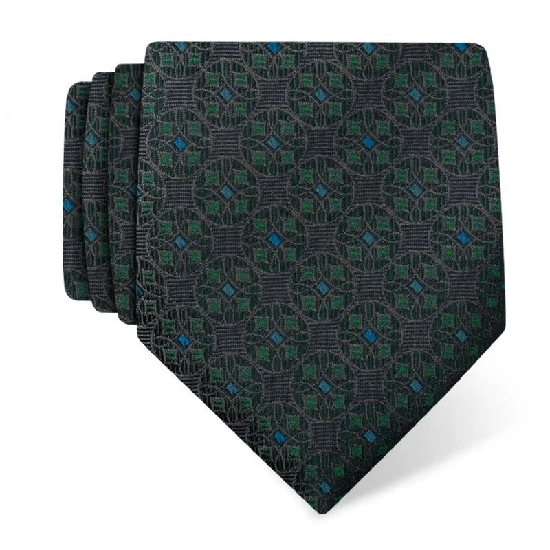 Cravat CROATA Thematic  Secession Grey  Silk 100%  