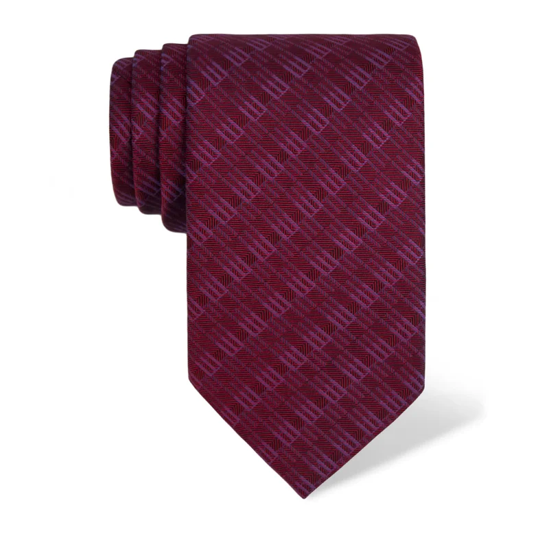 Cravat CROATA Thematic  Glagolitic alphabet Wine red  Silk 100%  