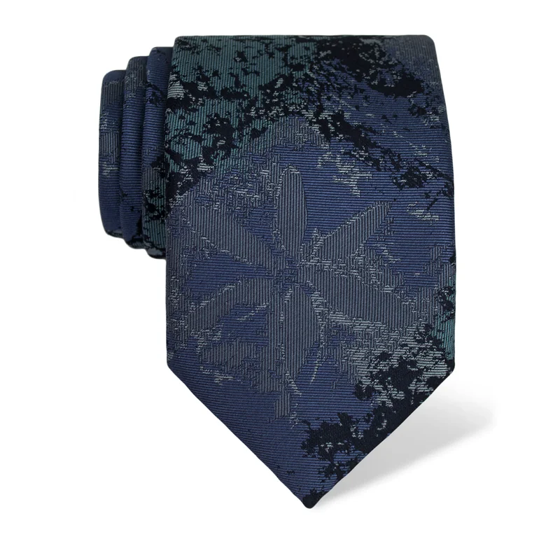 Cravat CROATA Thematic  Water fountain Blue  Silk 100%  