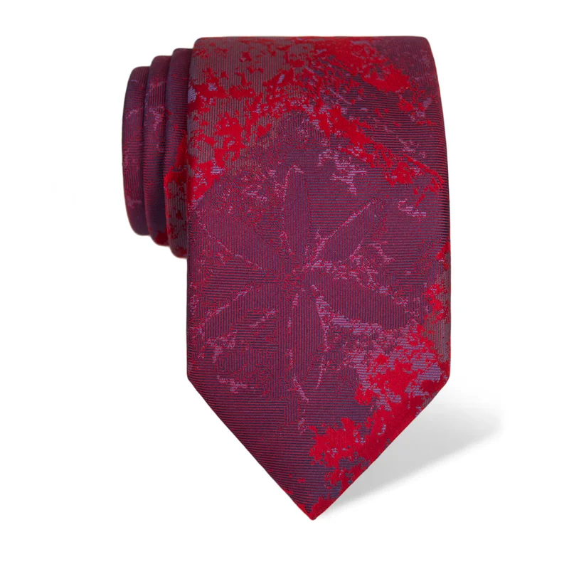 Cravat CROATA Thematic  Water fountain Red  Silk 100%  