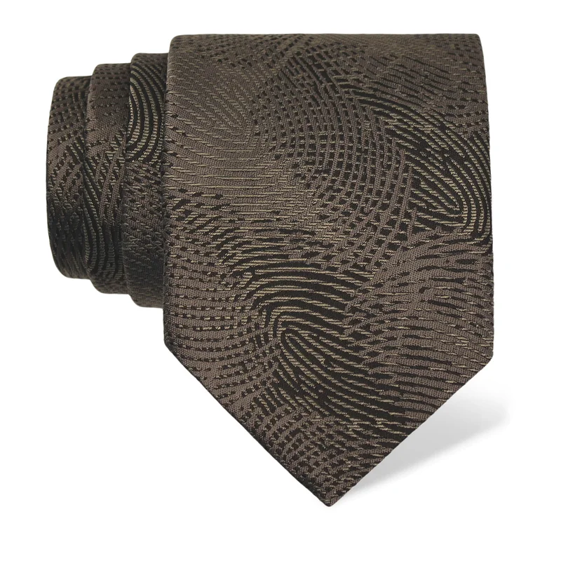 Cravat CROATA Thematic  Fingerprints by Ivan Vučetić Grey  Silk 100%  