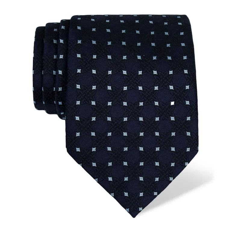 Cravat CROATA Thematic  Braiding Dark blue  Silk 100%  