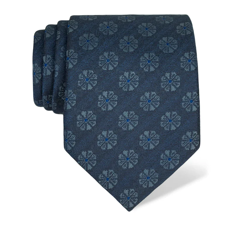 Cravat CROATA Thematic  Folk embroidery Light blue  Silk 100%  