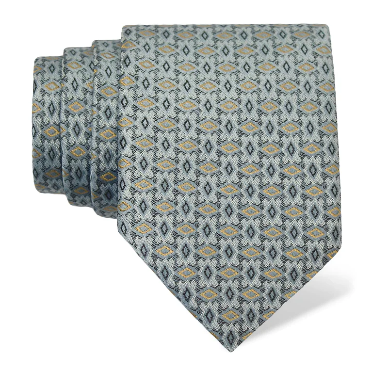 Cravat CROATA Thematic  Folk embroidery Light blue  Silk 100%  