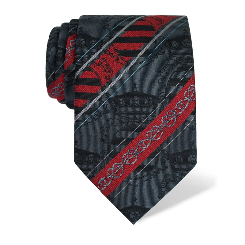 Cravat CROATA Thematic  Dubrovnik Grey  Silk 100%  