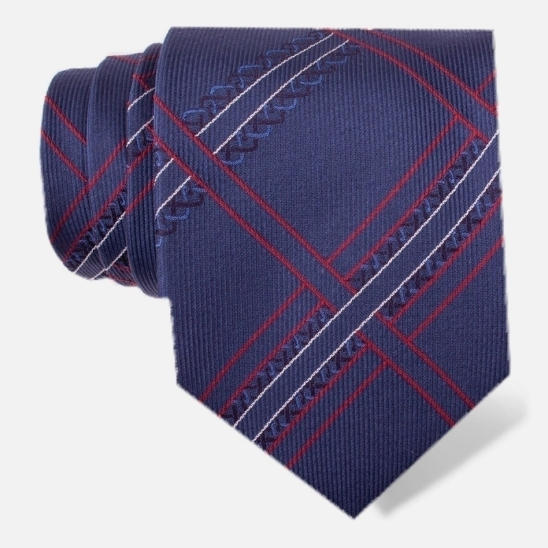 Cravat CROATA Brijuni Thematic  Braiding Blue  Silk 100%  