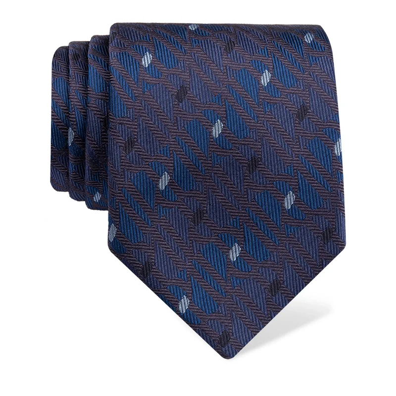 Cravat CROATA Brijuni Thematic  Glagolitic alphabet Petroleum grey  Silk 100%  