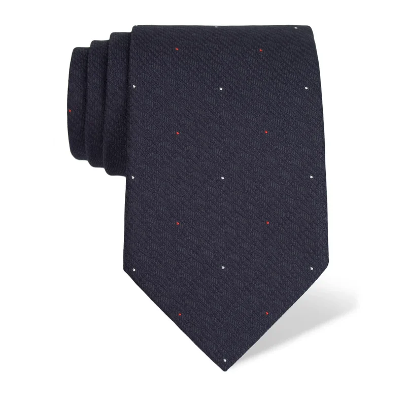 Cravat CROATA Brijuni Thematic  Glagolitic alphabet Dark blue  Silk 100%  