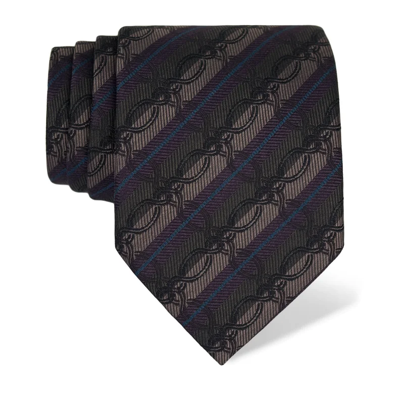 Cravat CROATA Brijuni Thematic  Braiding Grey  Silk 100%  