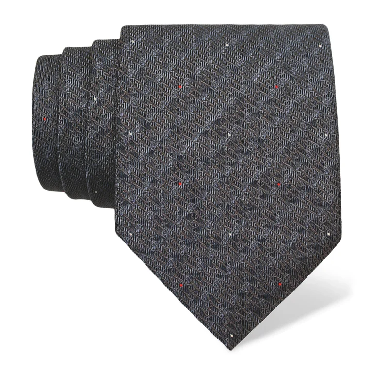 Cravat CROATA Brijuni Thematic  Glagolitic alphabet Grey  Silk 100%  