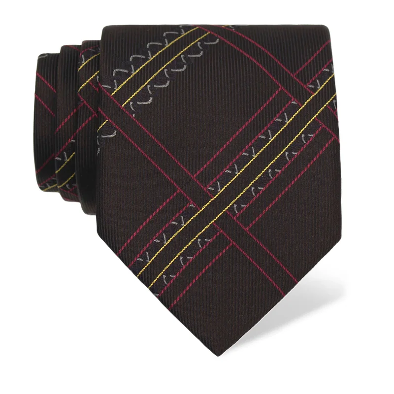 Cravat CROATA Brijuni Thematic  Braiding Black  Silk 100%  