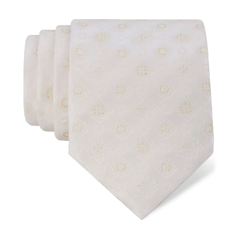 Cravat CROATA auHRum Thematic Limited edition Braiding Beige  Silk 80%, Golden laminated silk thread 20%  