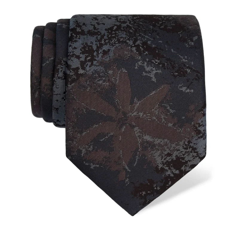 Cravat CROATA Thematic Large Water fountain Brown  Silk 100%  