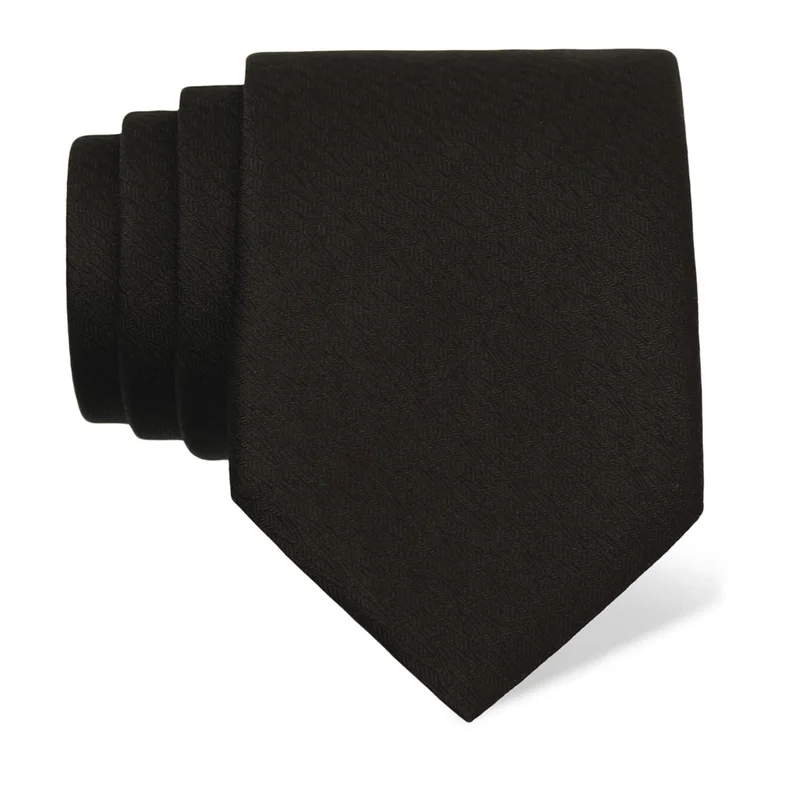 Cravat CROATA Thematic Large Glagolitic alphabet Black  Silk 100%  