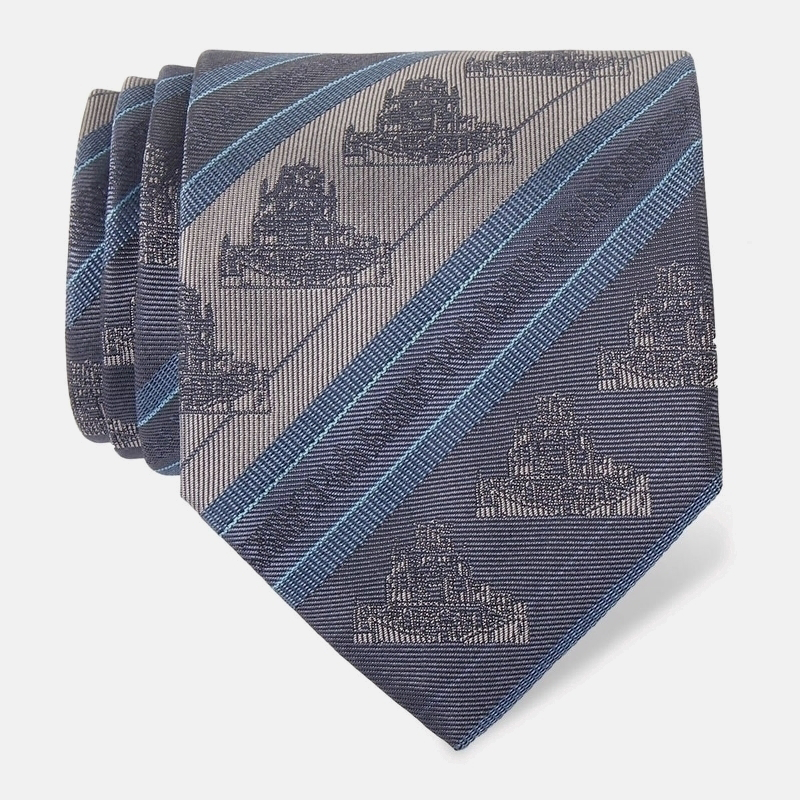 Cravat CROATA  Clasicum Thematic Regular Rijeka Grey  Silk 100%  Short sleeve