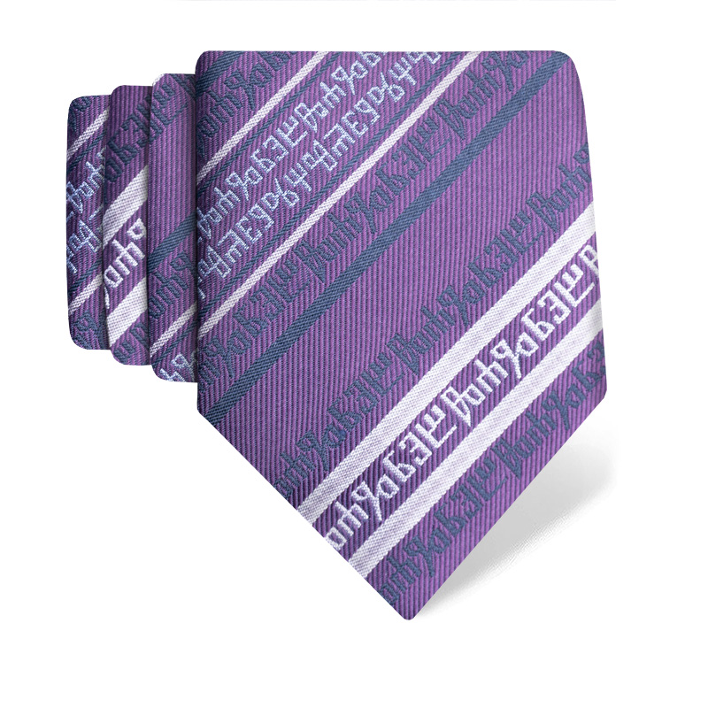 Cravat CROATA Thematic  Zagreb Purple  Silk 100%  