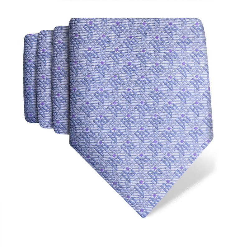Cravat CROATA Thematic  Glagolitic alphabet Blue  Silk 100%  