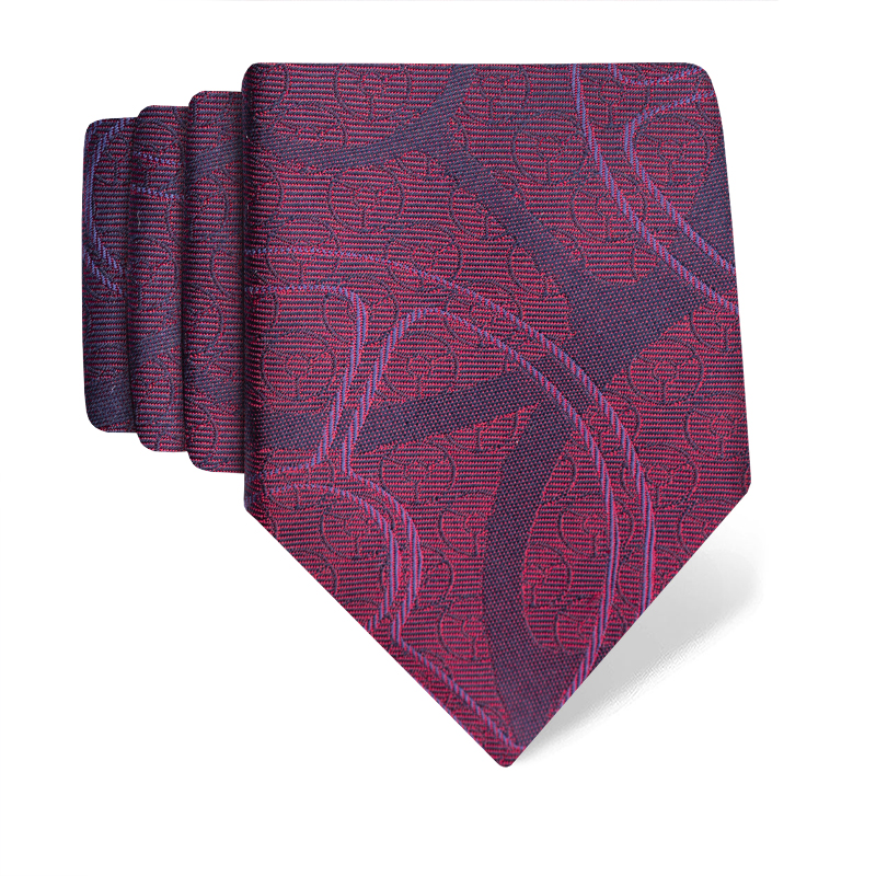 Cravat CROATA Thematic  Alka of Sinj Wine red  Silk 100%  