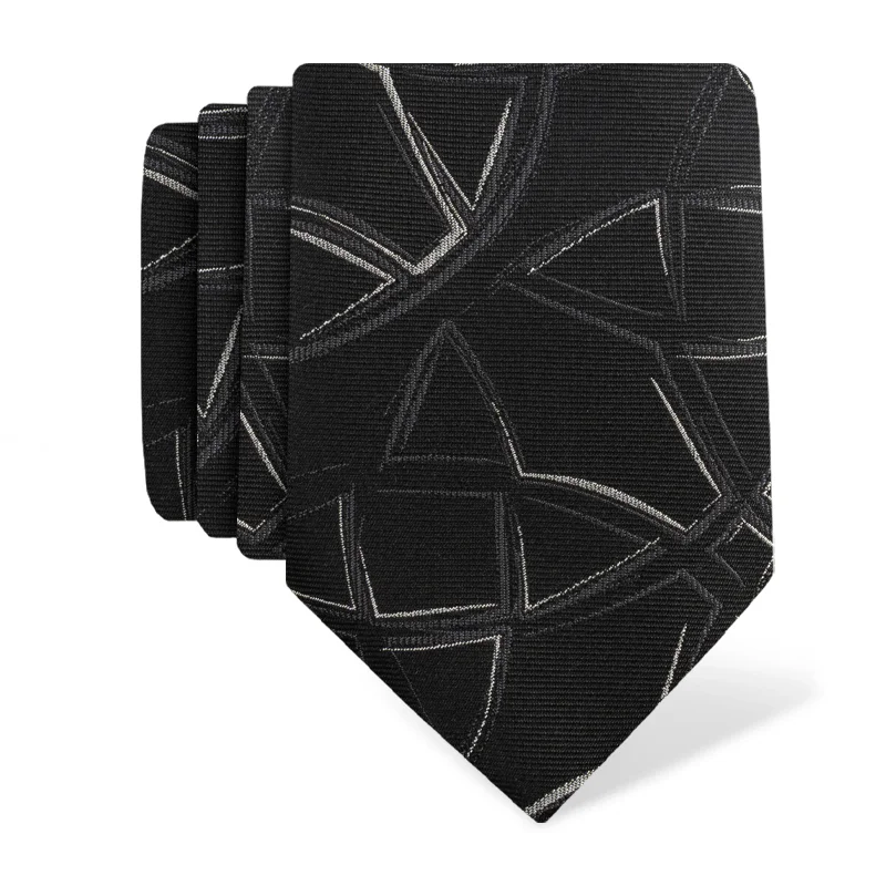 Cravat CROATA Trend Thematic  Braiding Black  Silk 100%  