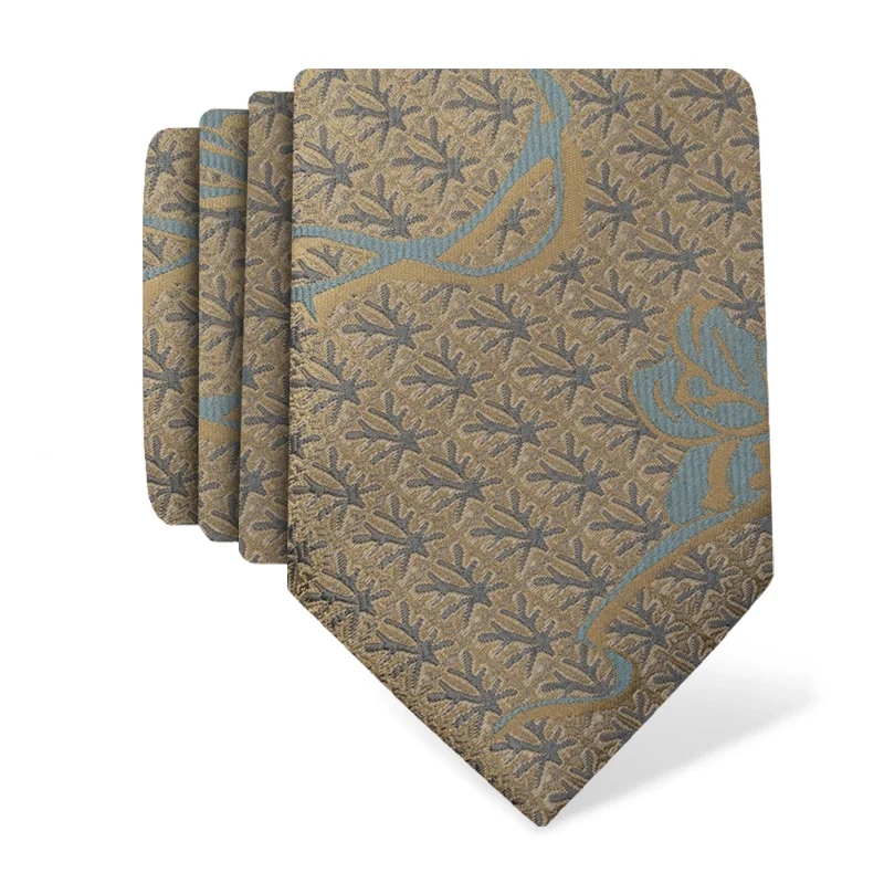 Cravat CROATA Trend Thematic  Secession Yellow  Silk 100%  