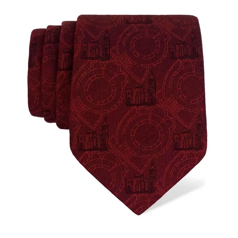 Cravat CROATA Thematic  Zadar Wine red  Silk 100%  