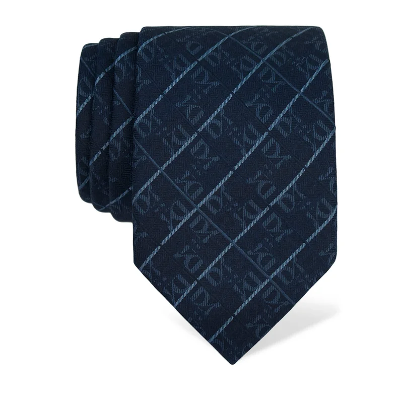 Cravat CROATA Thematic  Glagolitic alphabet Dark blue  Silk 100%  